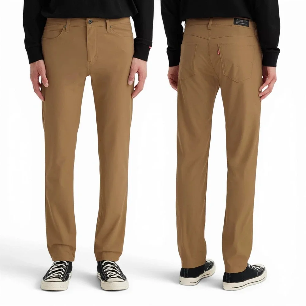 Levis 511 Slim Tech Pants Mens 30x32 Brown Walnut Performance Stretch UPF50 NEW